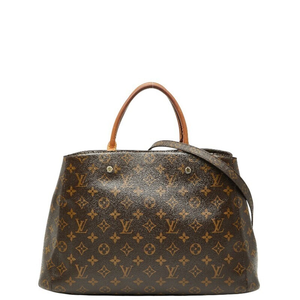 Louis Vuitton Monogram Montaigne 2way Shoulder Bag Brown Leather